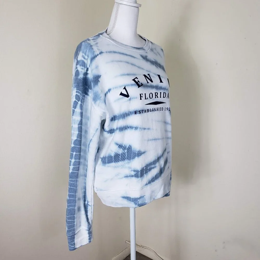 Vineyard Crew 'Venice Florida' Tie Dye Sweatshirt Grey/White Size Small - Picture 3 of 11
